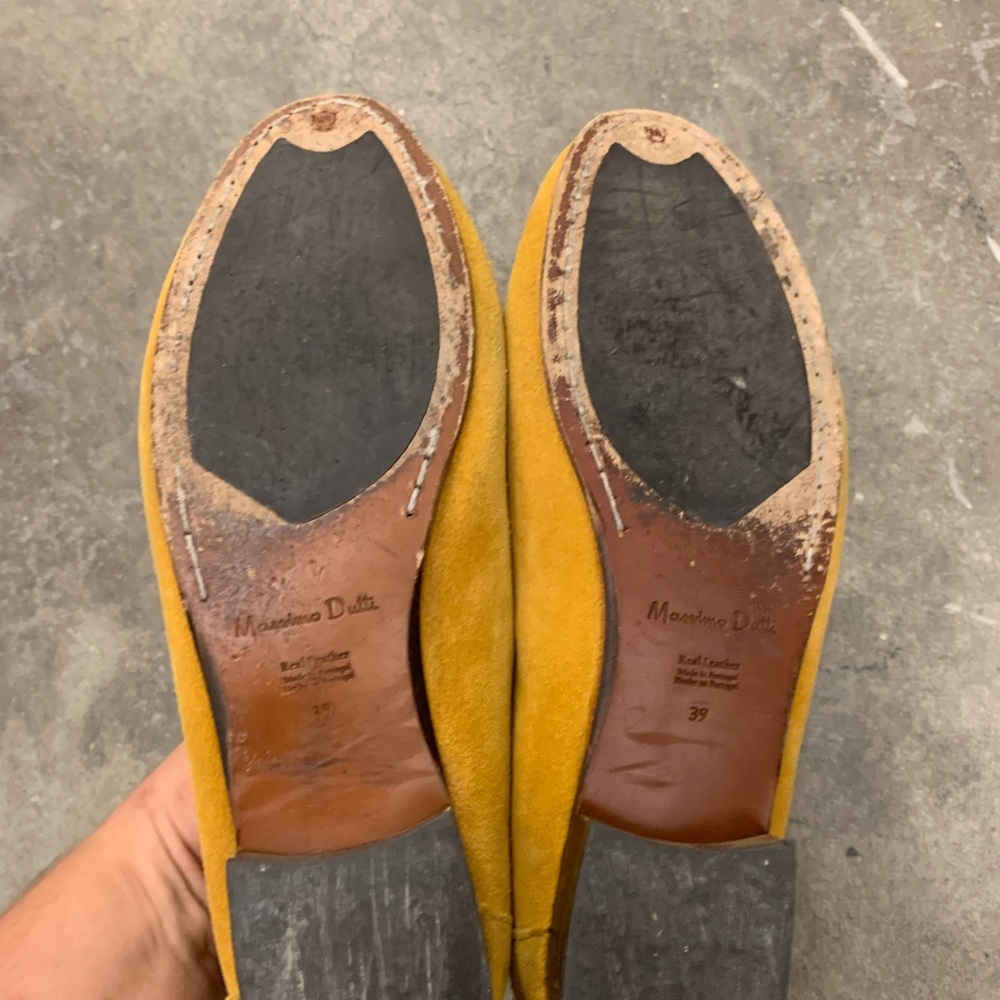 Massimo Dutti mustard penny loafers suede - Picture 5 of 6